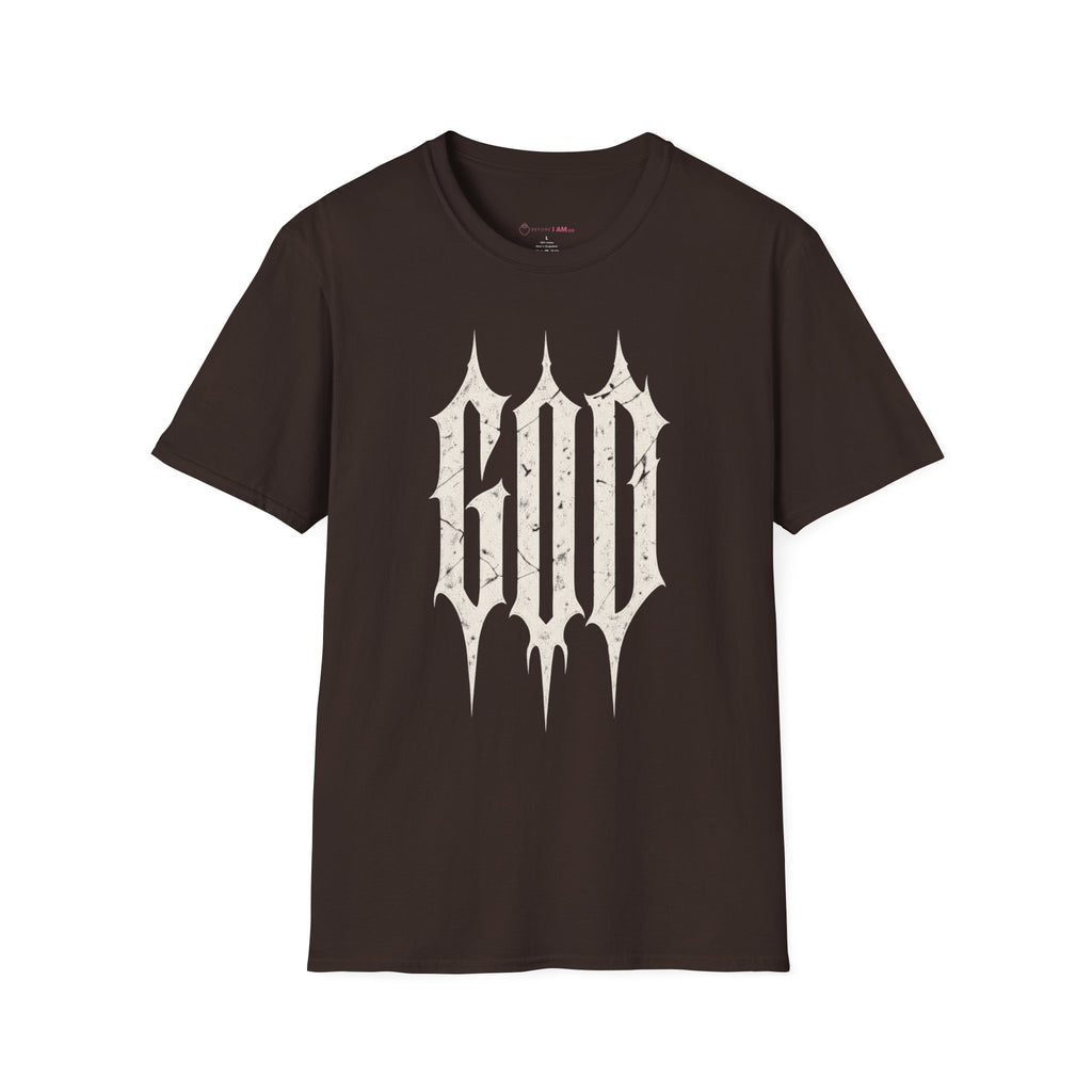 God Gothic Christian T-Shirt – Minimalist Faith Streetwear Tee