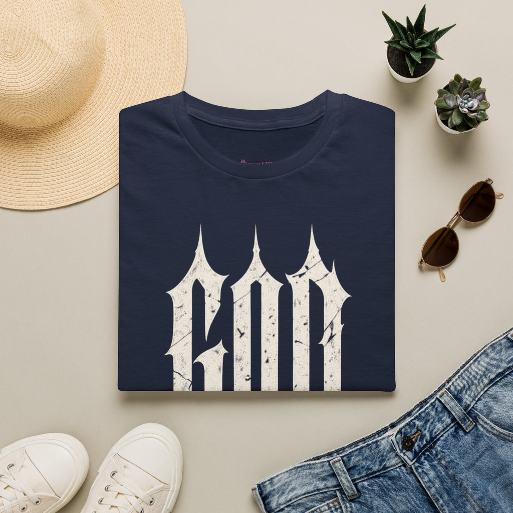 God Gothic Christian T-Shirt – Minimalist Faith Streetwear Tee
