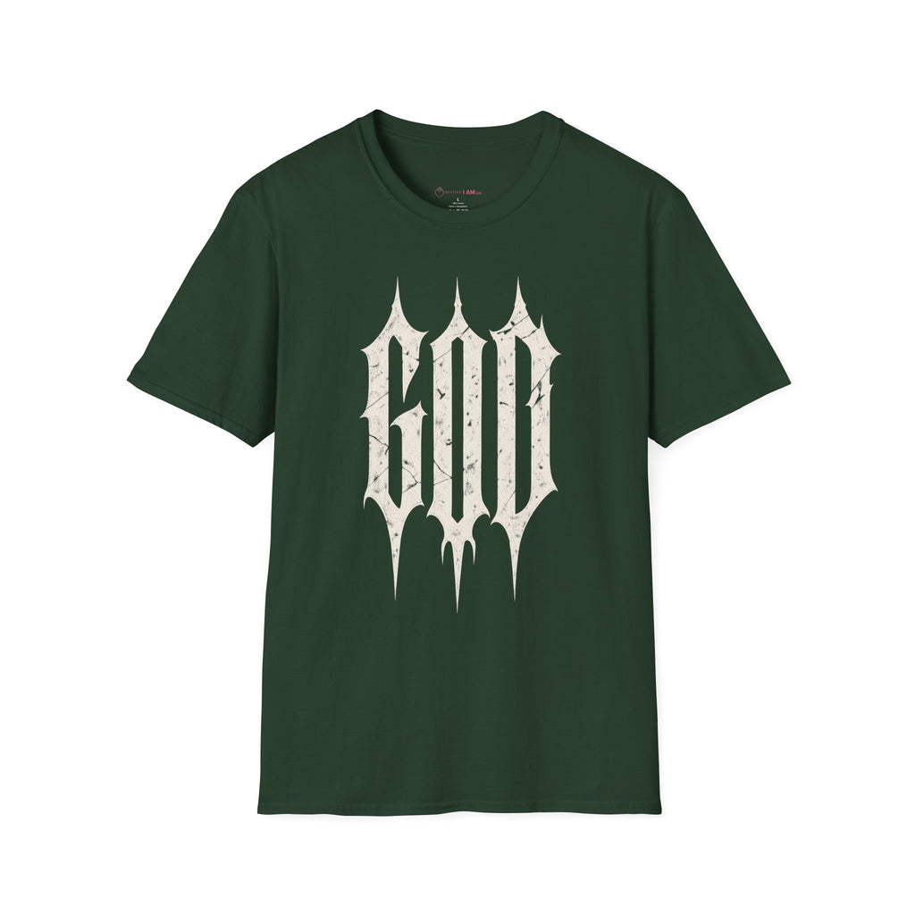 God Gothic Christian T-Shirt – Minimalist Faith Streetwear Tee