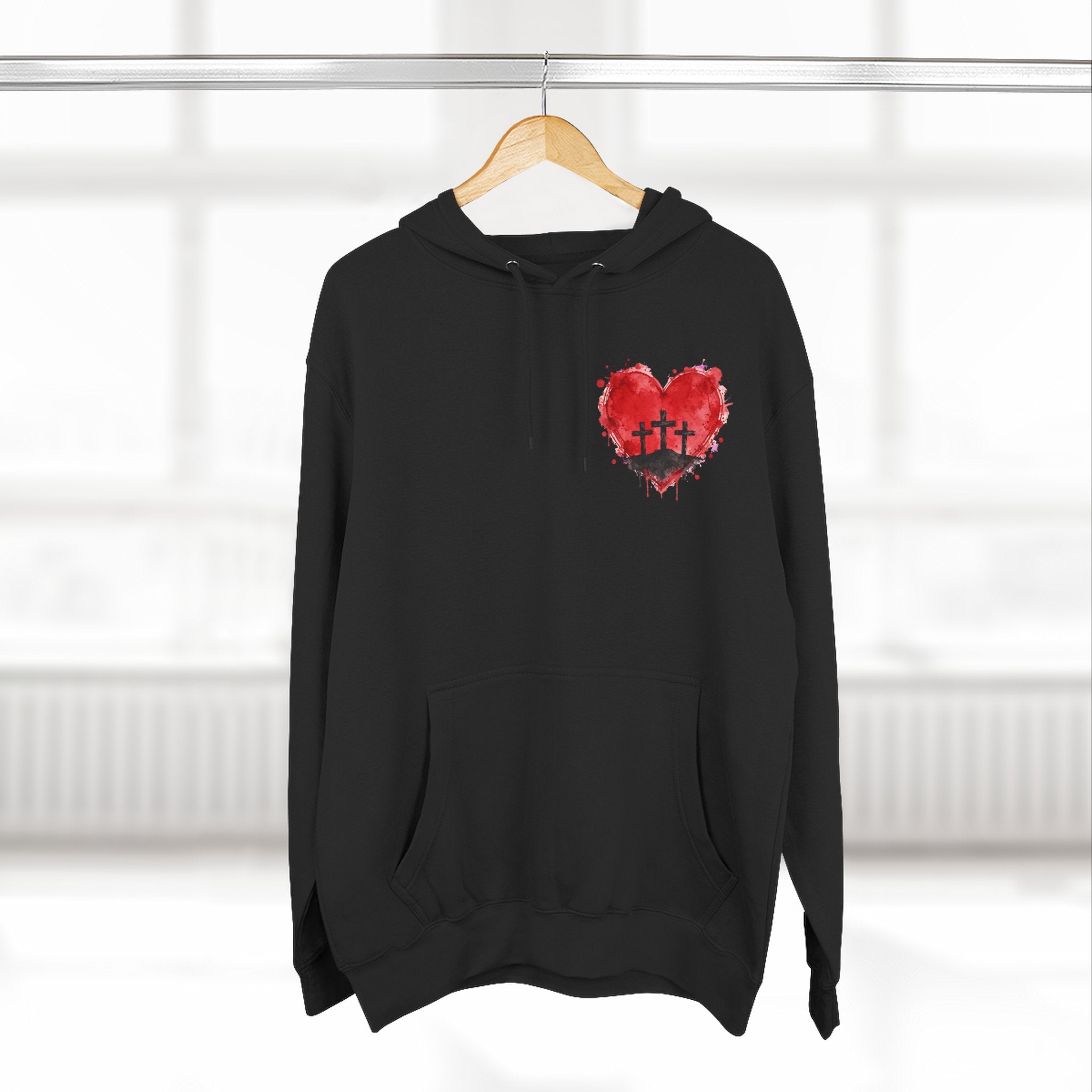 Three Crosses at Calvary Christian Hoodie
