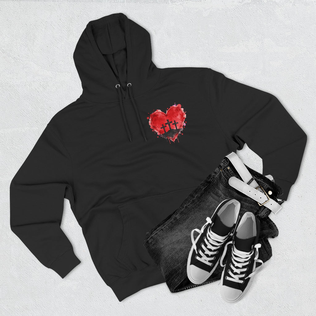 Three Crosses at Calvary Christian Hoodie
