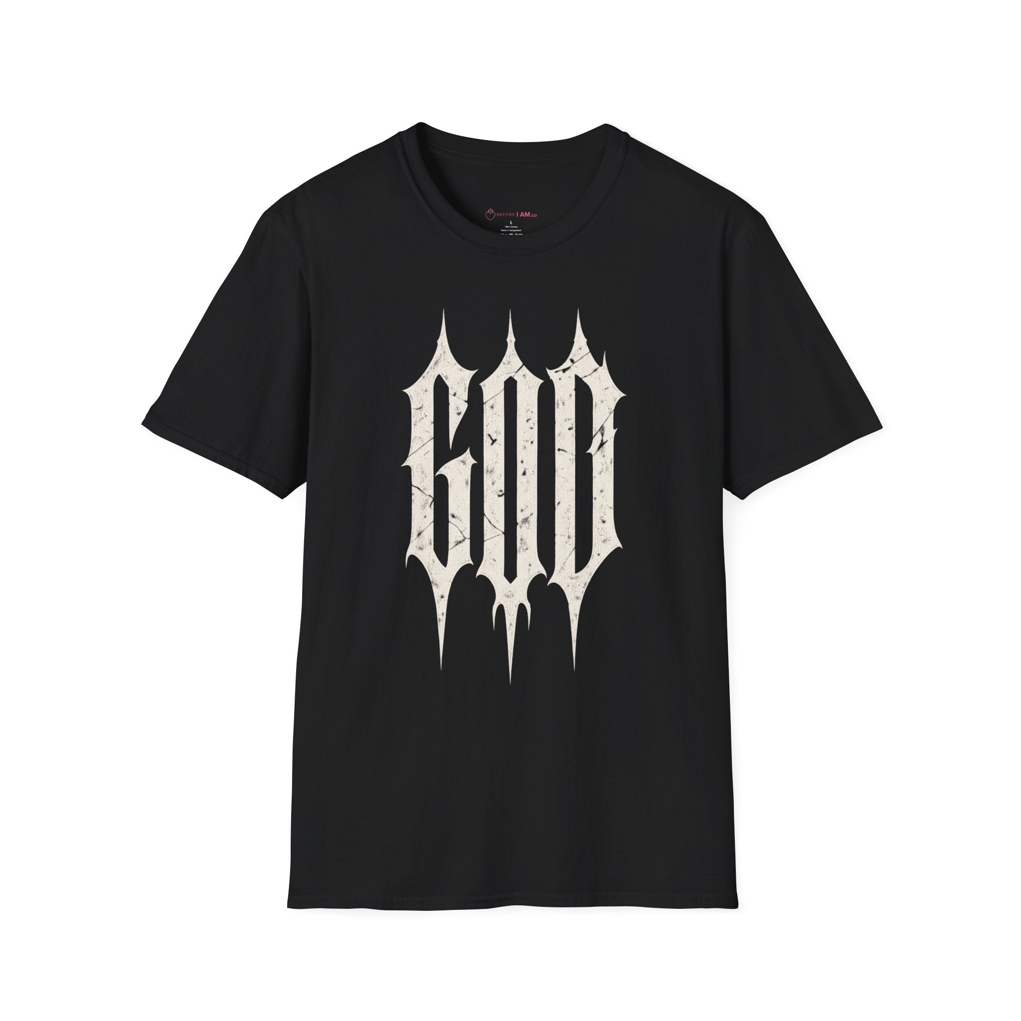 God Gothic Christian T-Shirt – Minimalist Faith Streetwear Tee