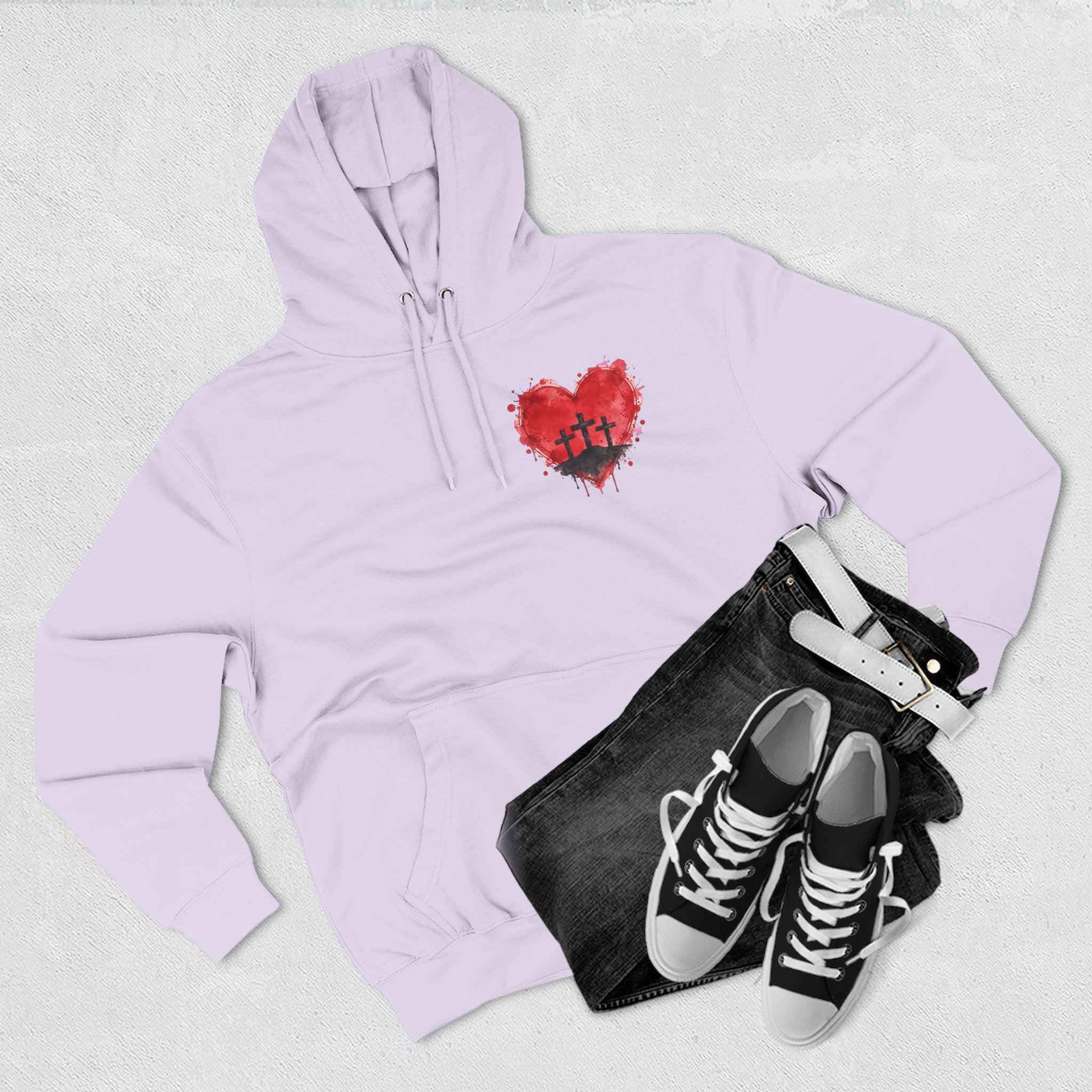 Three Crosses at Calvary Christian Hoodie