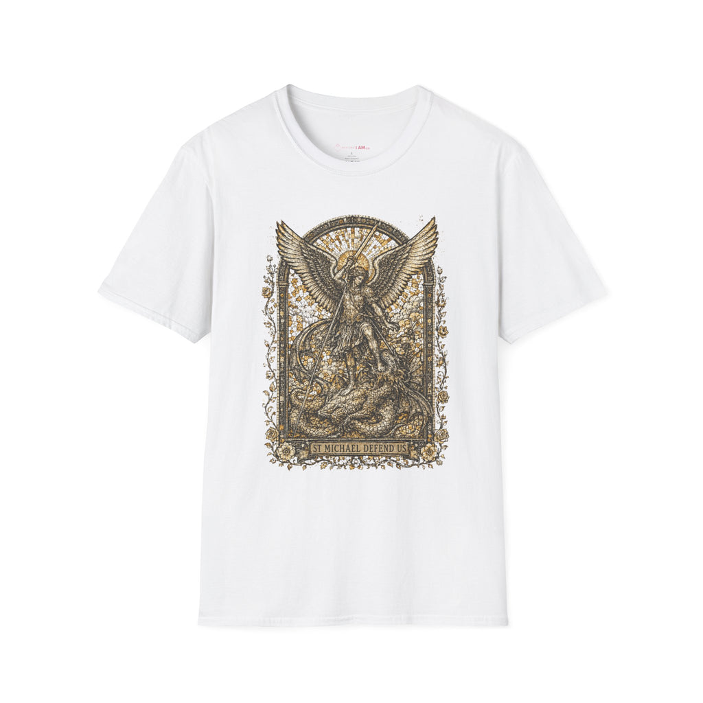 St. Michael Defend Us Christian T-Shirt – Archangel Demon Slayer Tee