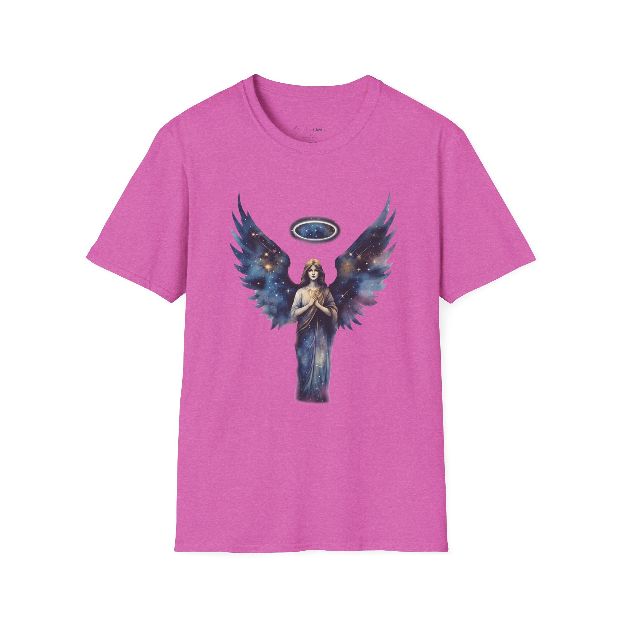 Celestial Guardian Angel Christian T-Shirt – Galaxy Wings Faith Tee