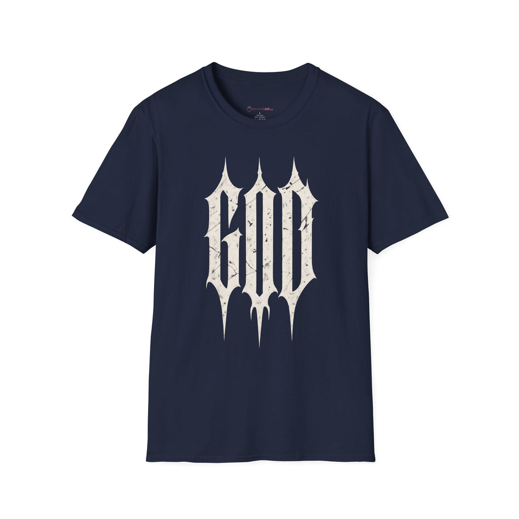 God Gothic Christian T-Shirt – Minimalist Faith Streetwear Tee