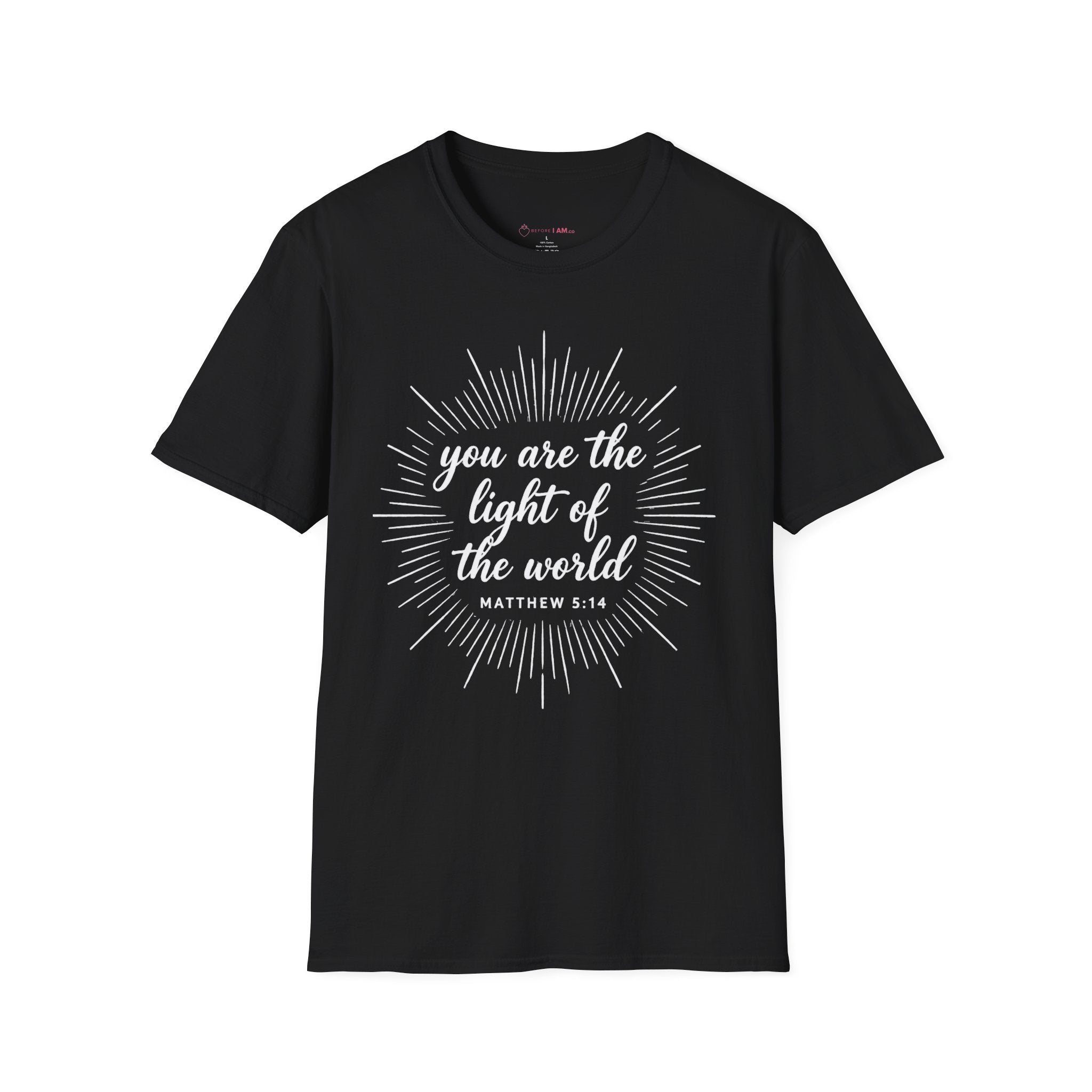 Matthew 5:14 Radiant Light Christian T-Shirt