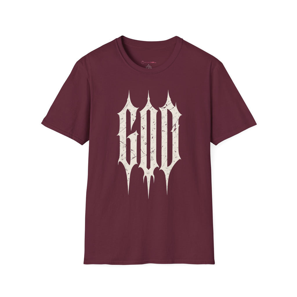 God Gothic Christian T-Shirt – Minimalist Faith Streetwear Tee