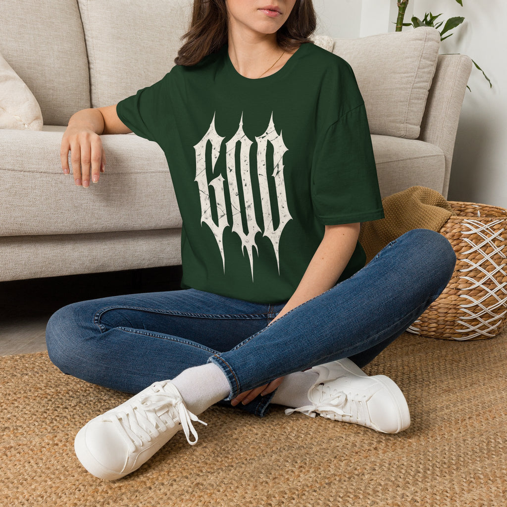 God Gothic Christian T-Shirt – Minimalist Faith Streetwear Tee
