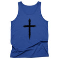 Brushstroke Cross Christian Tank Top