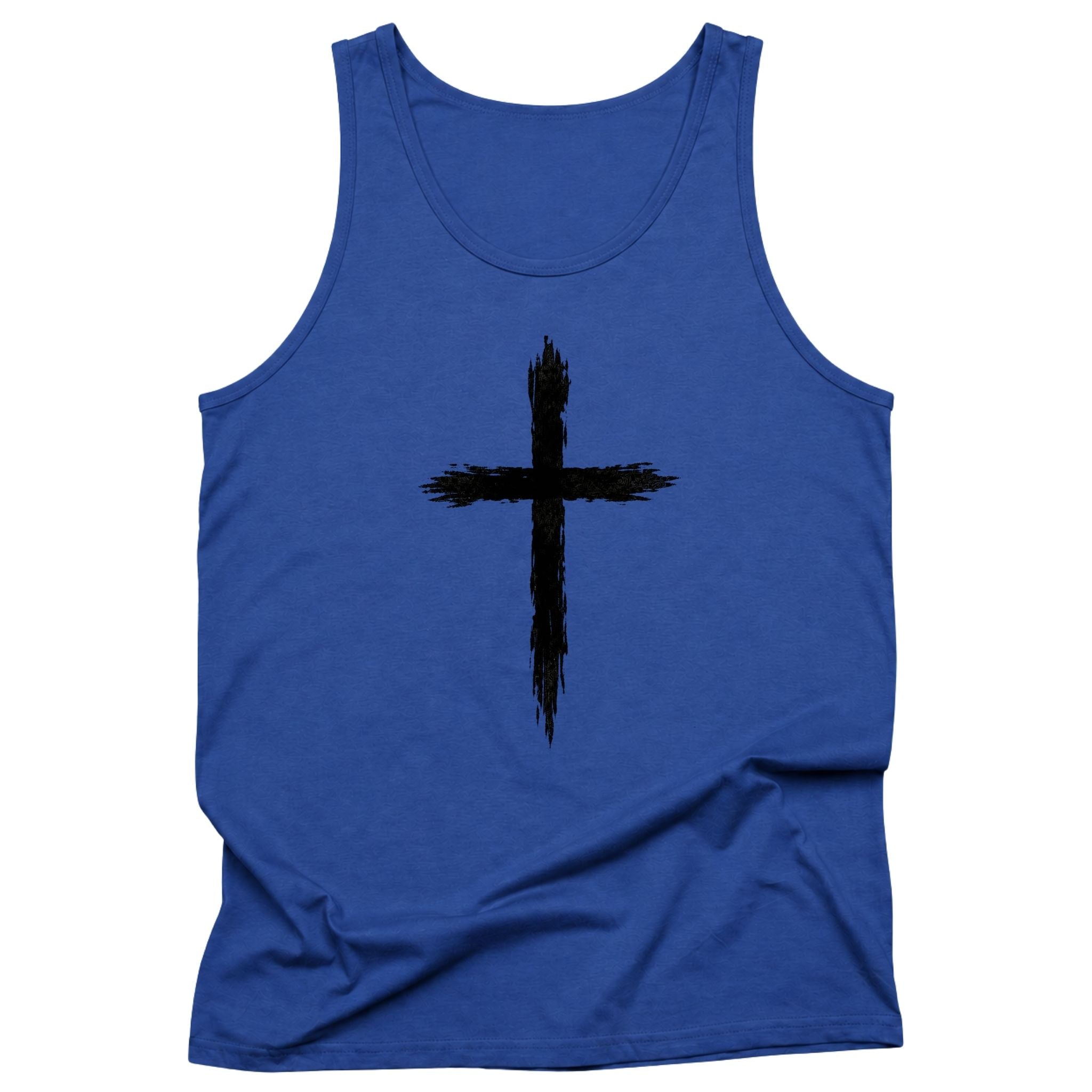 Brushstroke Cross Christian Tank Top