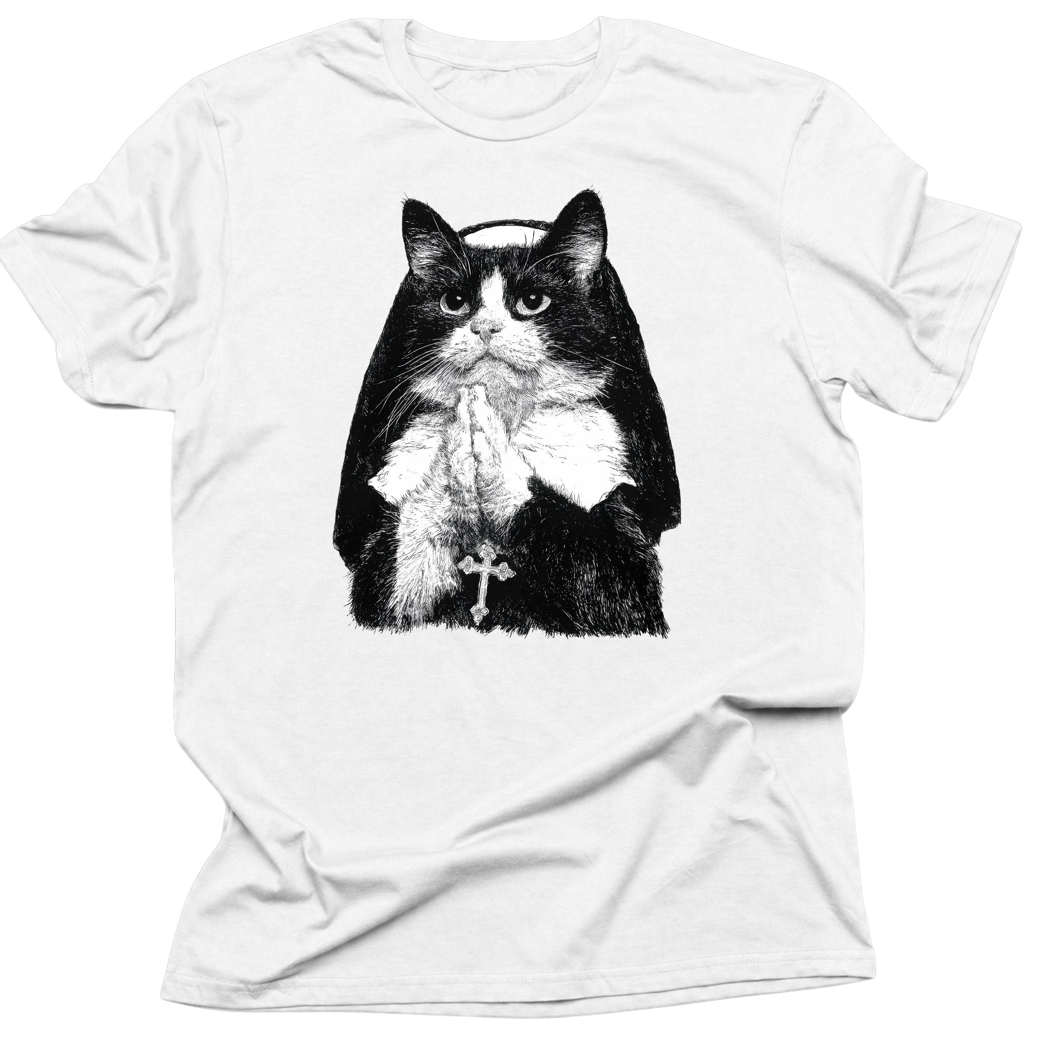Praying Cat Christian T-Shirt