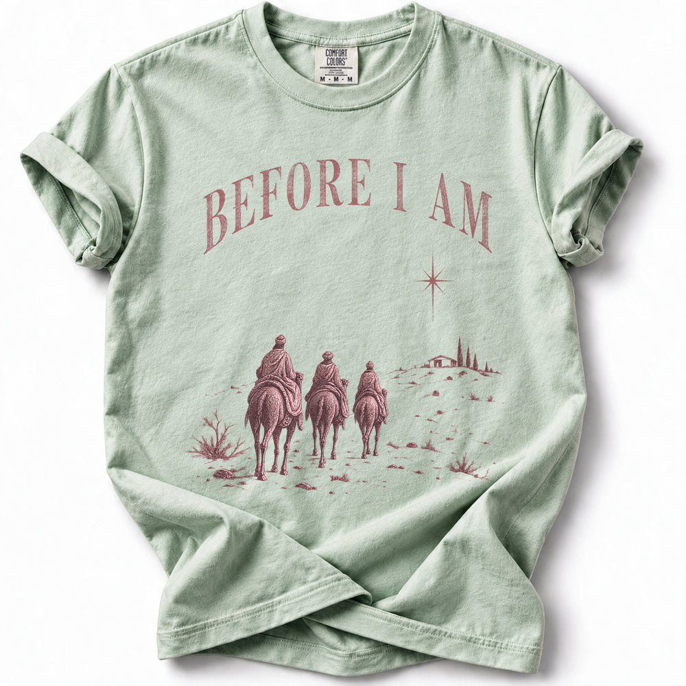 Follow the Star Magi Premium T-Shirt in Bay, front view with Magi beneath a guiding star