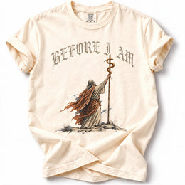 Bronze Serpent Premium T-Shirt in Ivory, front view with Moses and the bronze serpent artwork