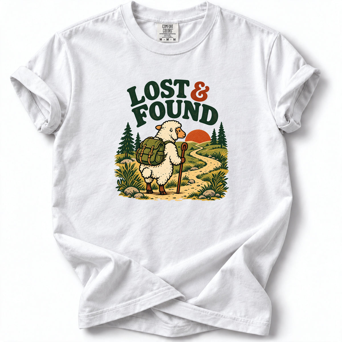 Lost and Found Premium T-Shirt in White, front view