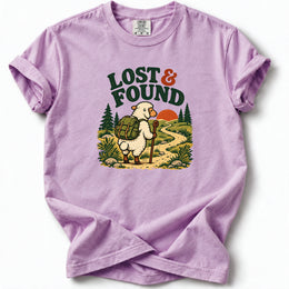 Lost and Found Premium T-Shirt in Orchid, front view