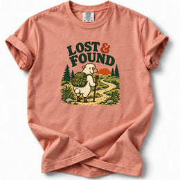 Lost and Found Premium T-Shirt in Terracotta, front view