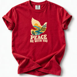 Peace be with you Premium T-Shirt in Red, front view