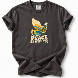 Peace be with you Premium T-Shirt in Graphite, front view
