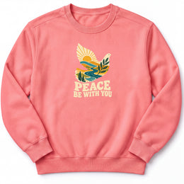 Peace be with you Premium Sweatshirt in Watermelon, front view