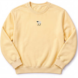 Sheep Found Premium Sweatshirt in Butter, front view