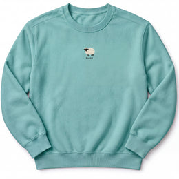 Sheep Found Premium Sweatshirt in Seafoam, front view