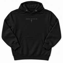 Christ Within Premium Hoodie in Black, front view