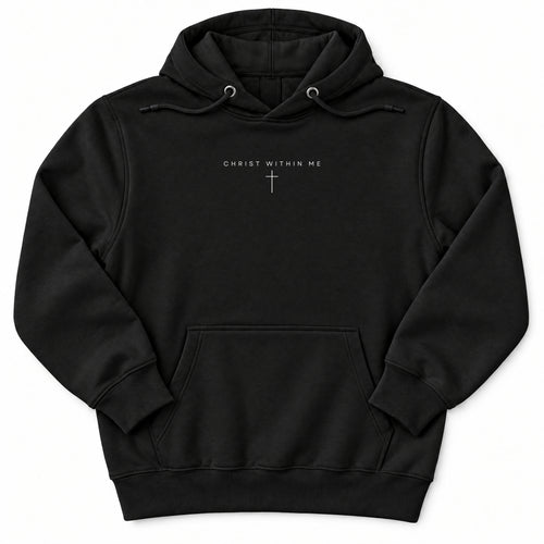 Christ Within Premium Hoodie in Black, front view