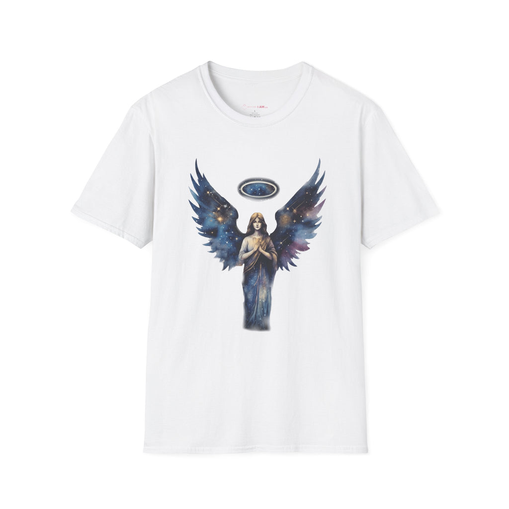 Celestial Guardian Angel Christian T-Shirt – Galaxy Wings Faith Tee