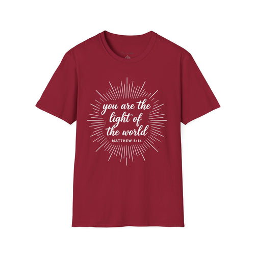 Matthew 5:14 Radiant Light Christian T-Shirt