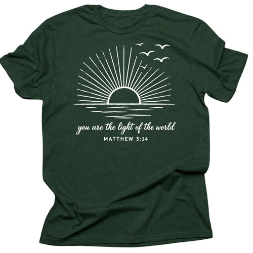 Matthew 5:14 “You Are the Light of the World” Christian T-Shirt