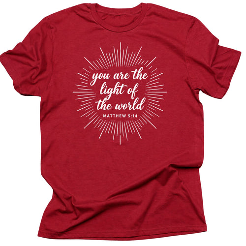 Matthew 5:14 Radiant Light Christian T-Shirt
