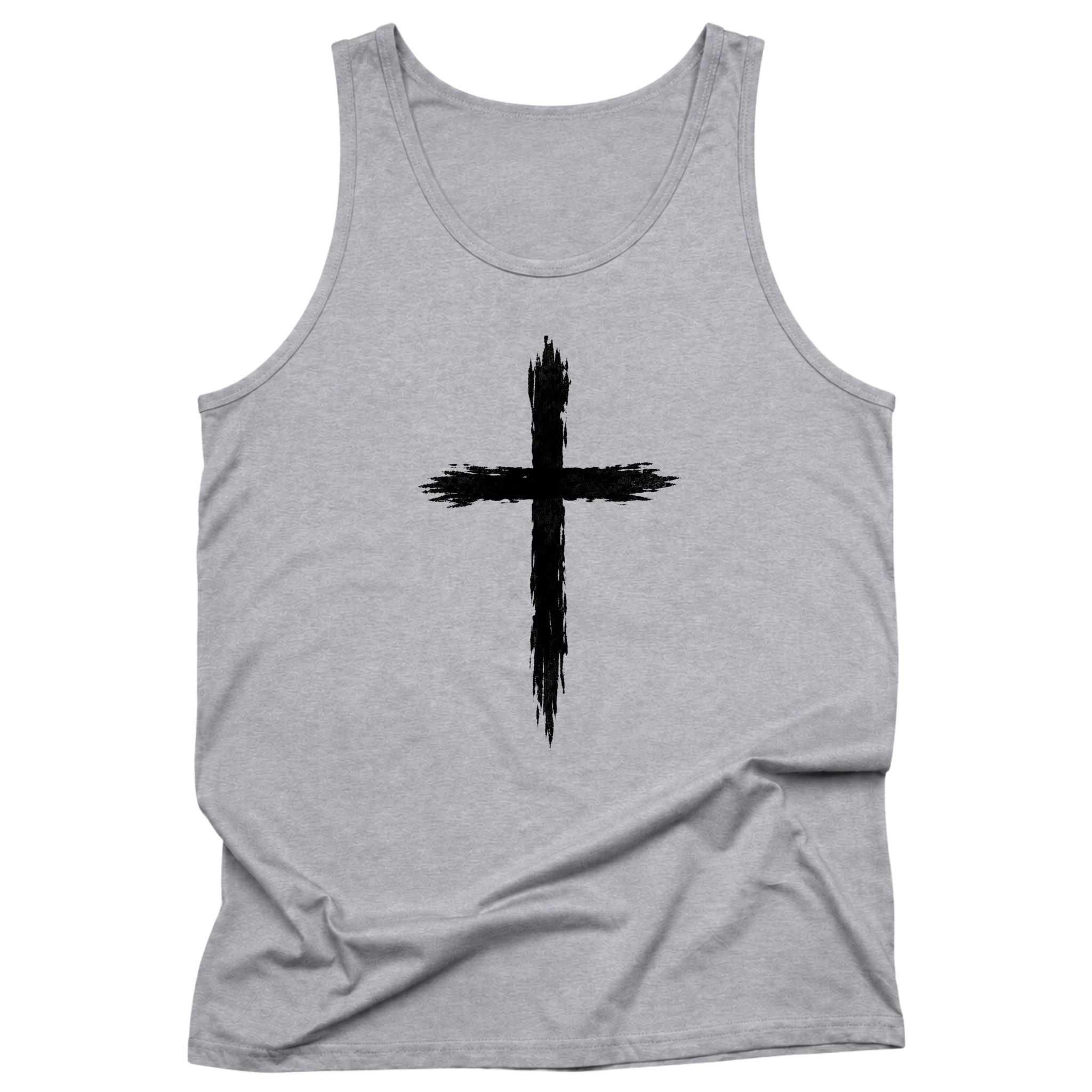 Brushstroke Cross Christian Tank Top