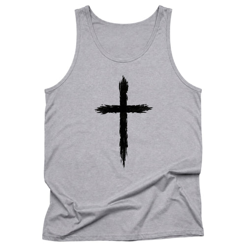 Brushstroke Cross Christian Tank Top