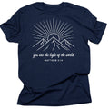 Matthew 5:14 Mountain Light Christian T-Shirt