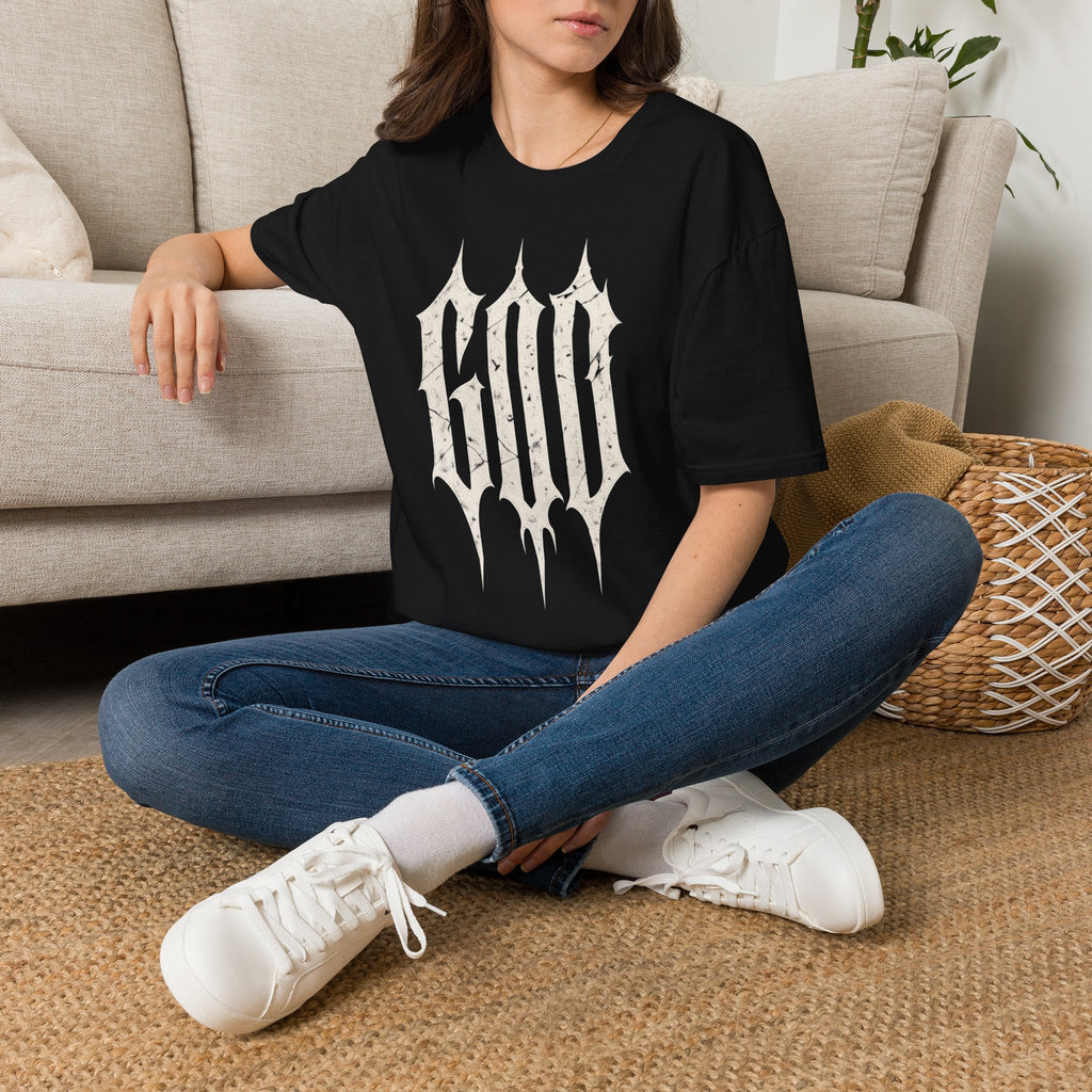 God Gothic Christian T-Shirt – Minimalist Faith Streetwear Tee