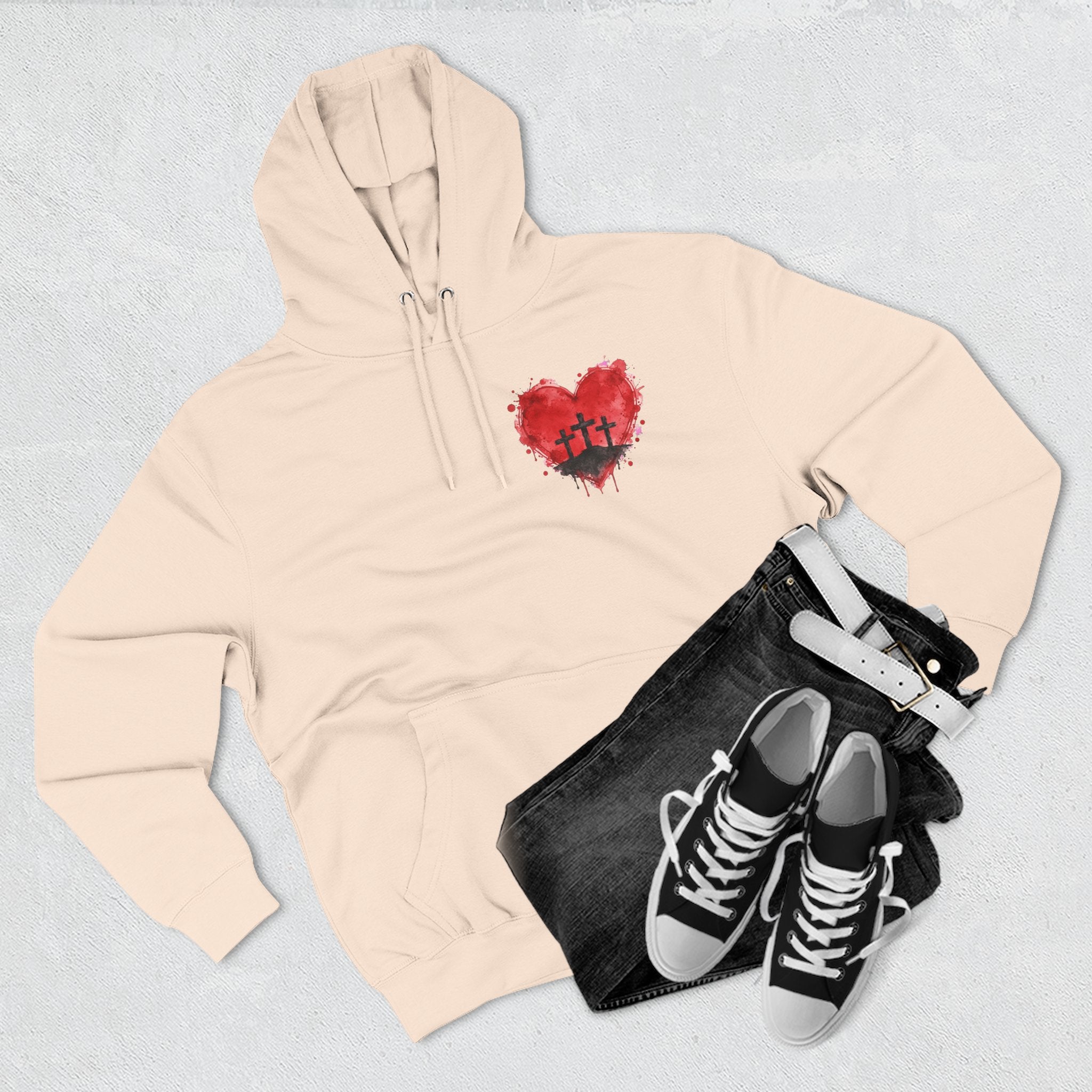 Three Crosses at Calvary Christian Hoodie