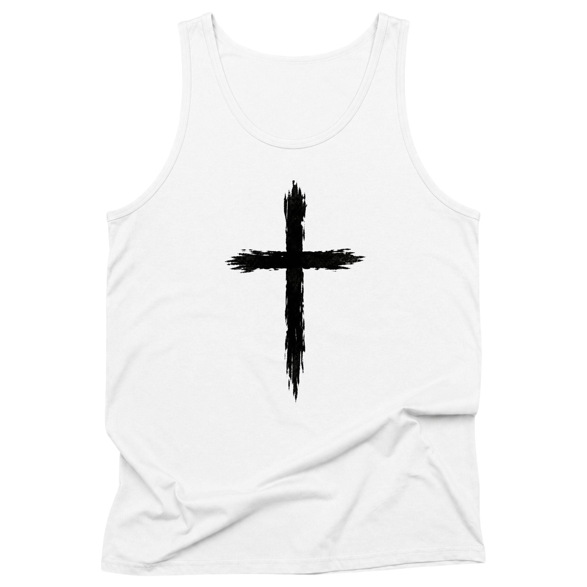 Brushstroke Cross Christian Tank Top