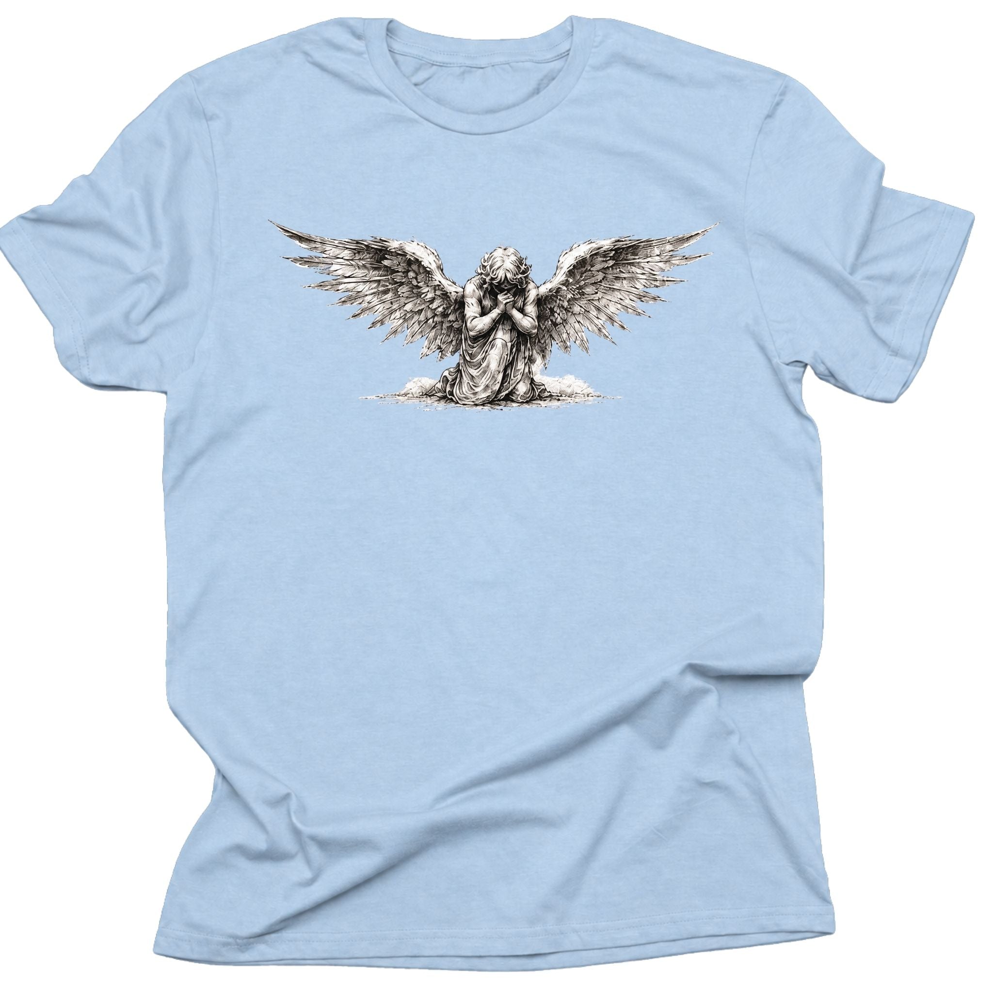 Kneeling Guardian Angel Christian T-Shirt