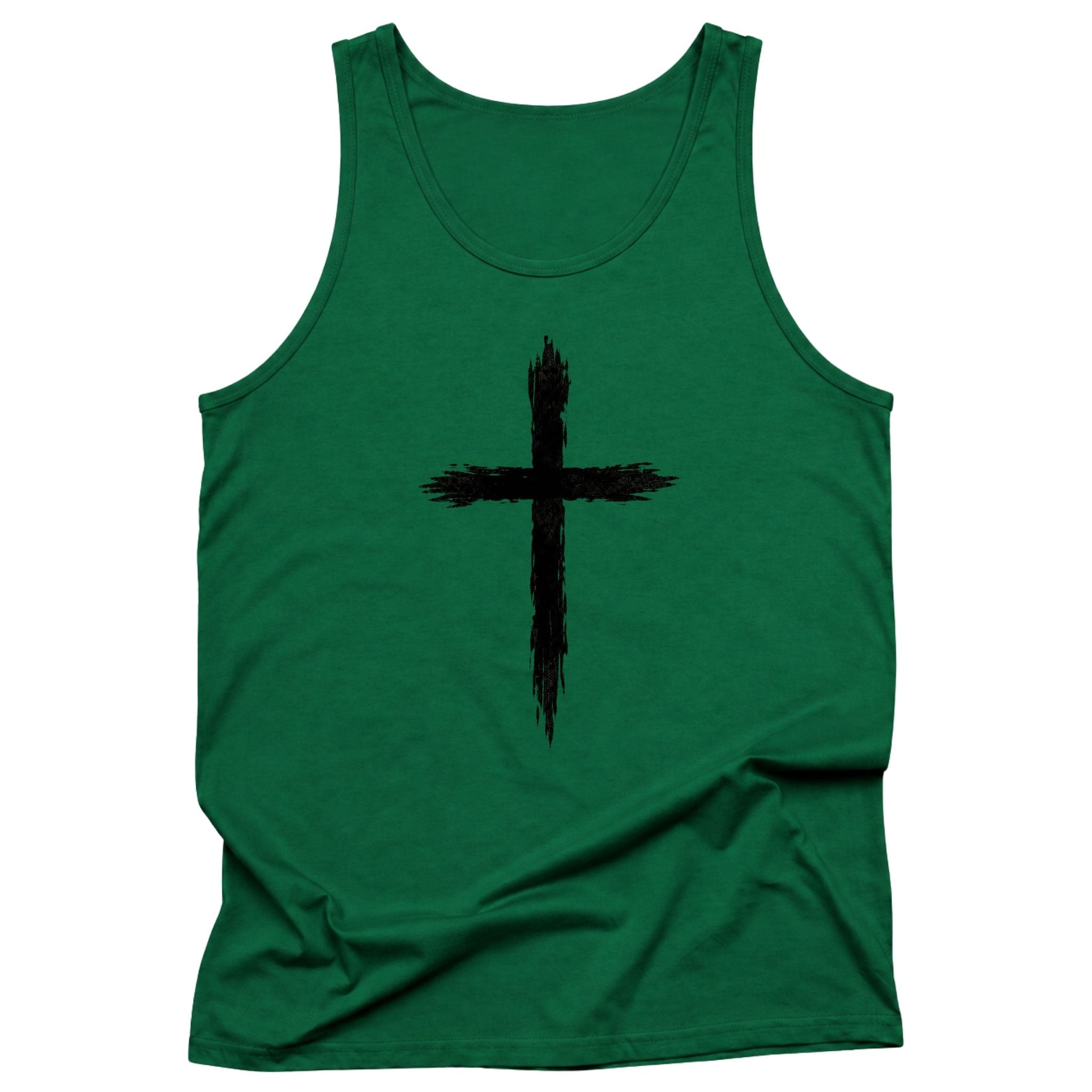 Brushstroke Cross Christian Tank Top