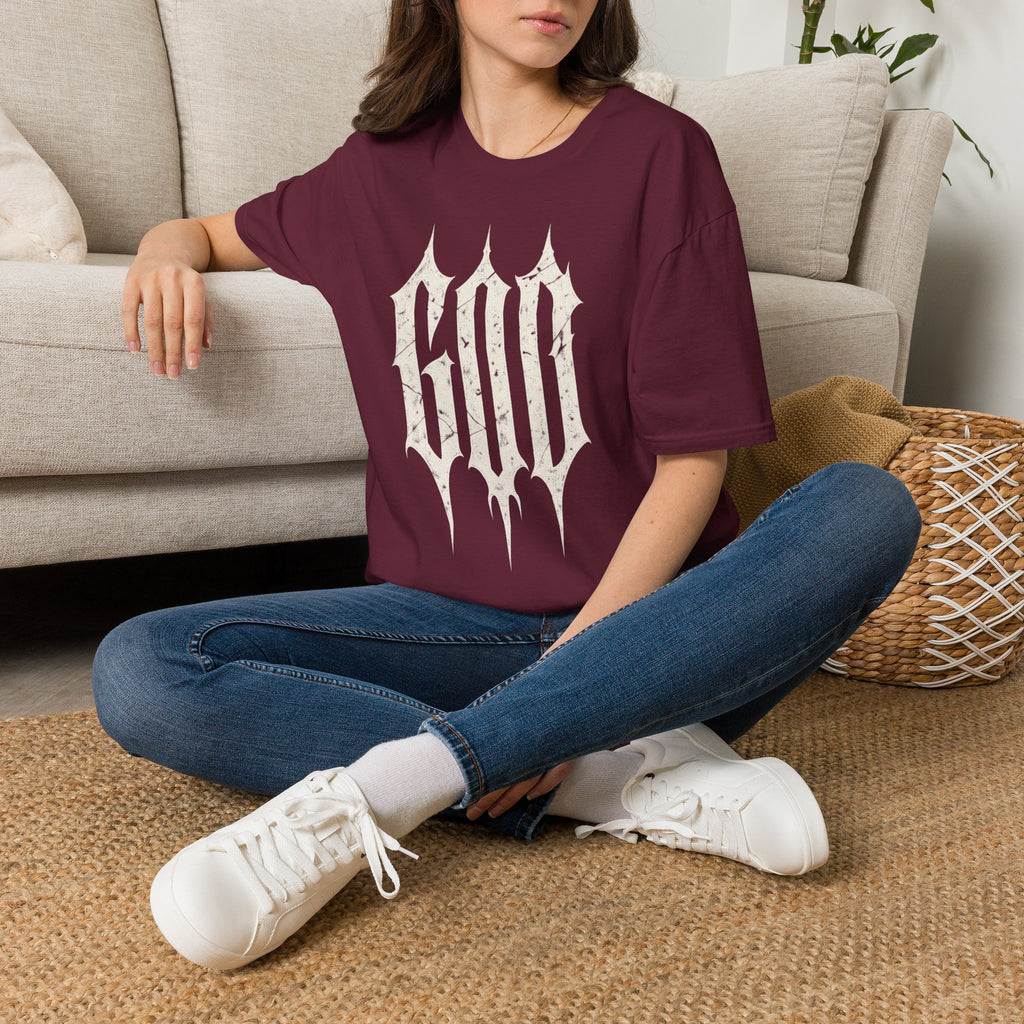 God Gothic Christian T-Shirt – Minimalist Faith Streetwear Tee