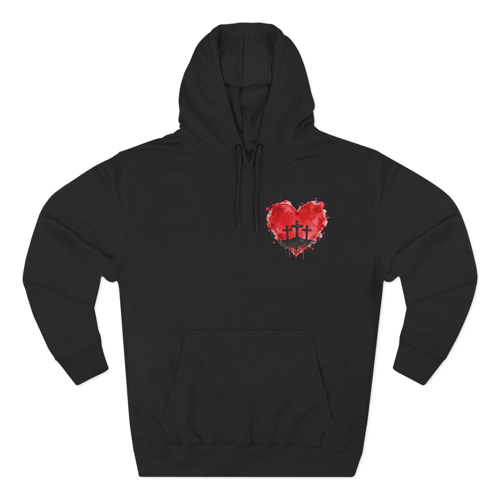 Three Crosses at Calvary Christian Hoodie