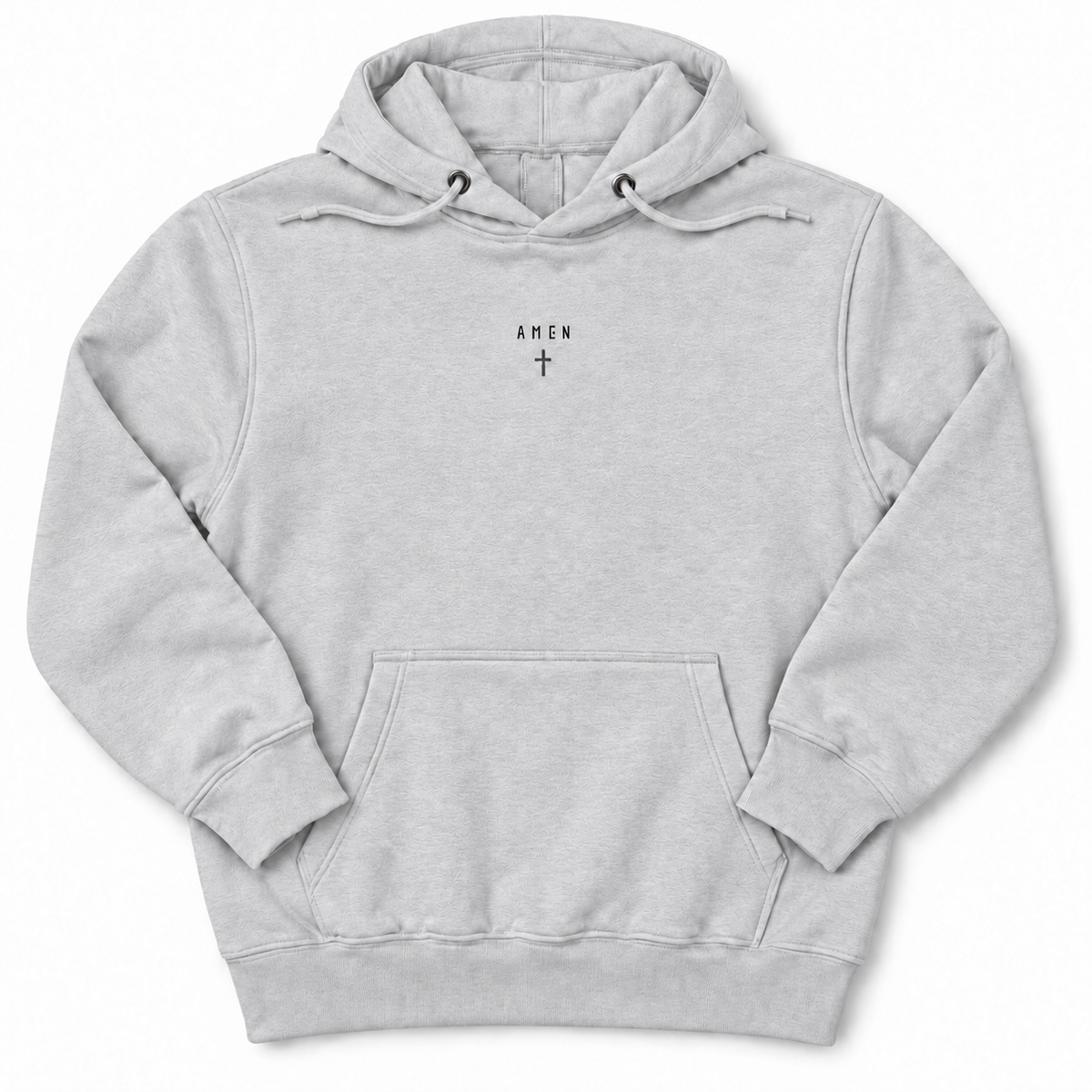 Amen Premium Hoodie in Heather Grey