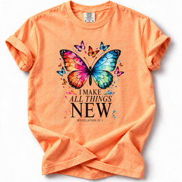 All Things New Butterfly Premium T-Shirt – Melon