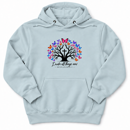 All Things New Premium Hoodie in Blue Mist