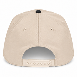 Be Not Afraid Embroidered Cap in Black / Natural, back view