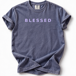 Blessed Premium T-Shirt — Denim — front