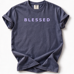 Blessed Premium T-Shirt — Navy — front