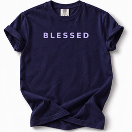Blessed Premium T-Shirt — True Navy — front