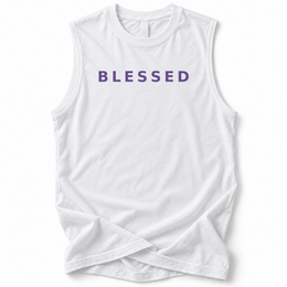Blessed Soft Tank — White — front